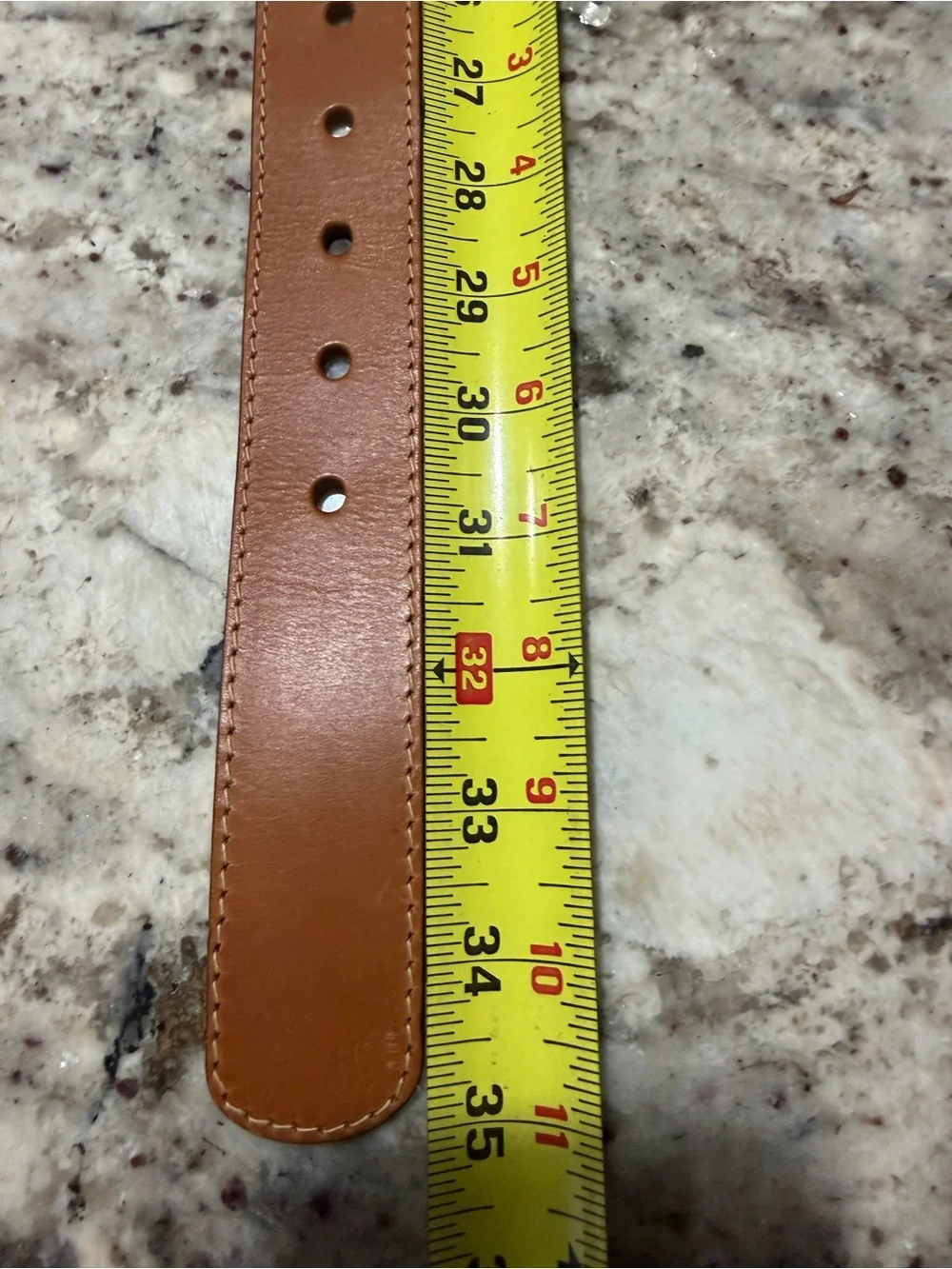 USA Made Brown Leather Belt Southwestern Italian Buckle Embellishment Medium